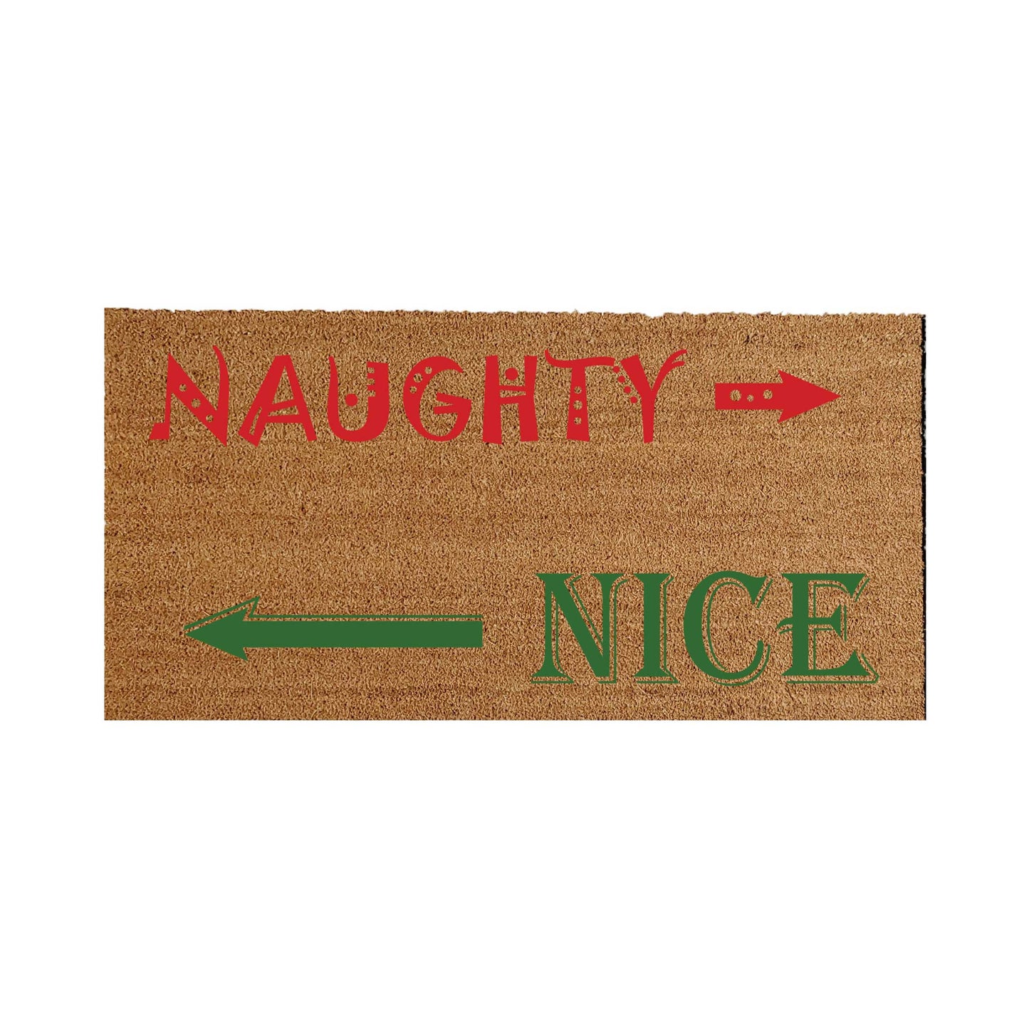 Naughty or Nice Doormat - Funny Christmas Doormat