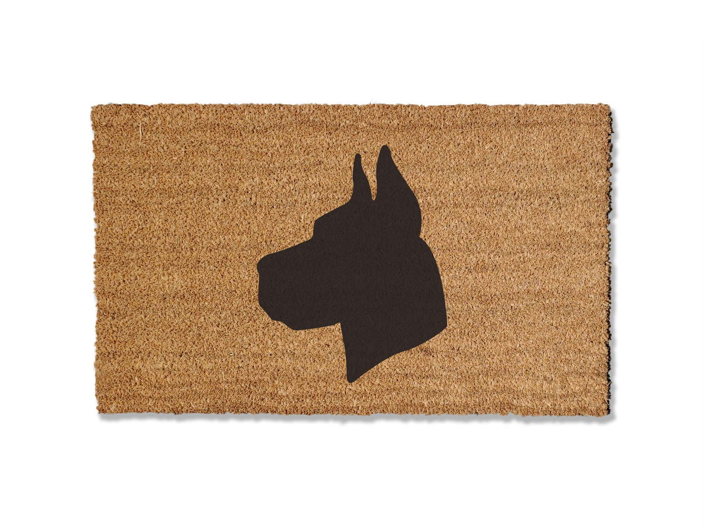 Welcome guests with our coir welcome doormat, featuring a charming Great Dane design. Available in multiple sizes, this is the perfect gift for Great Dane lovers, adding a touch of canine charm that effortlessly spruces up your entryway.