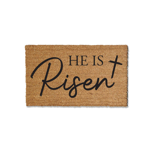 He is Risen Easter Doormat - Christian Doormat