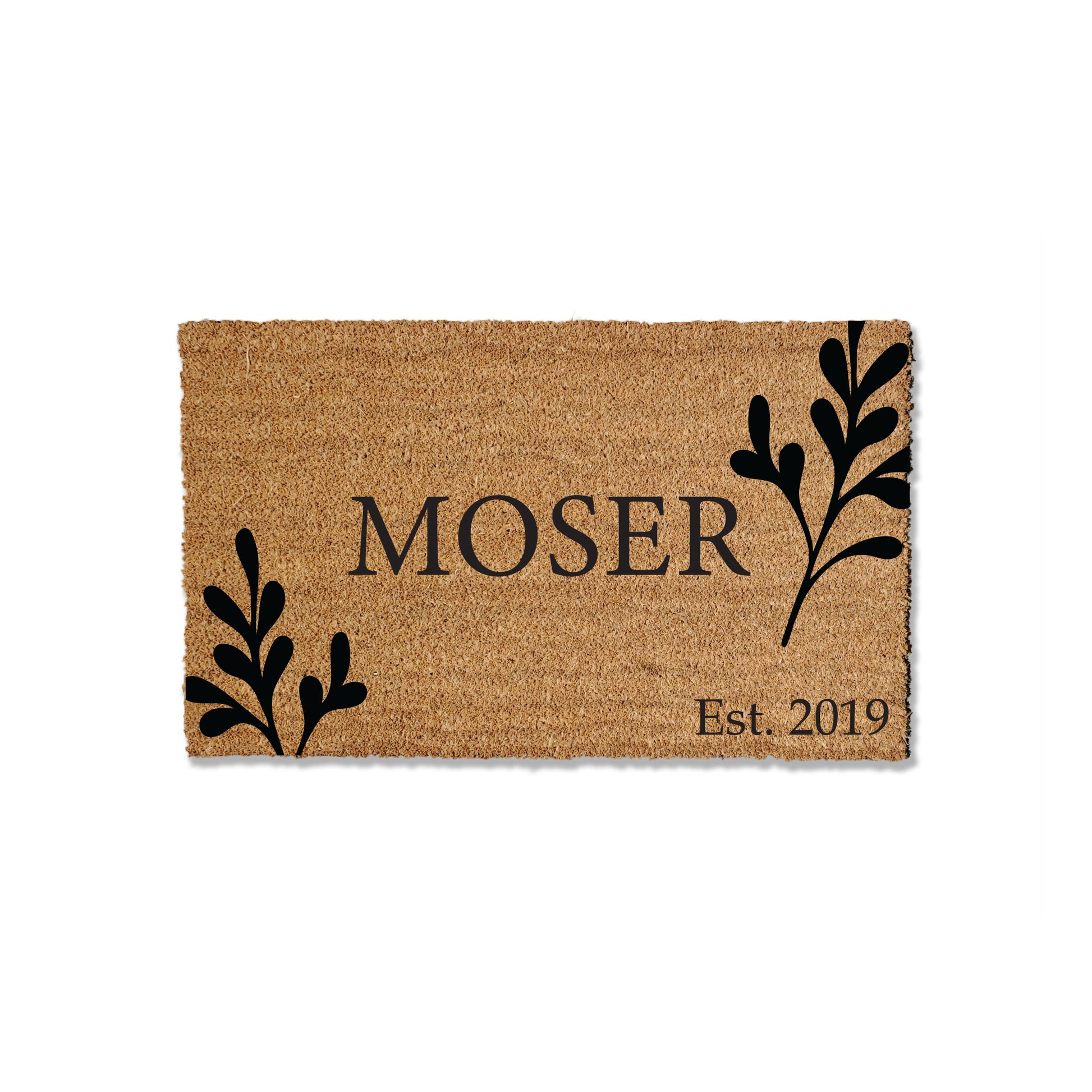 Discover our custom coir doormat, offered in various sizes. Add a personal touch to your entryway by customizing with your last name and your established date. These coir doormats excel at trapping dirt, ensuring a cleaner home. Choose the perfect size to complete your entryway with style and functionality.