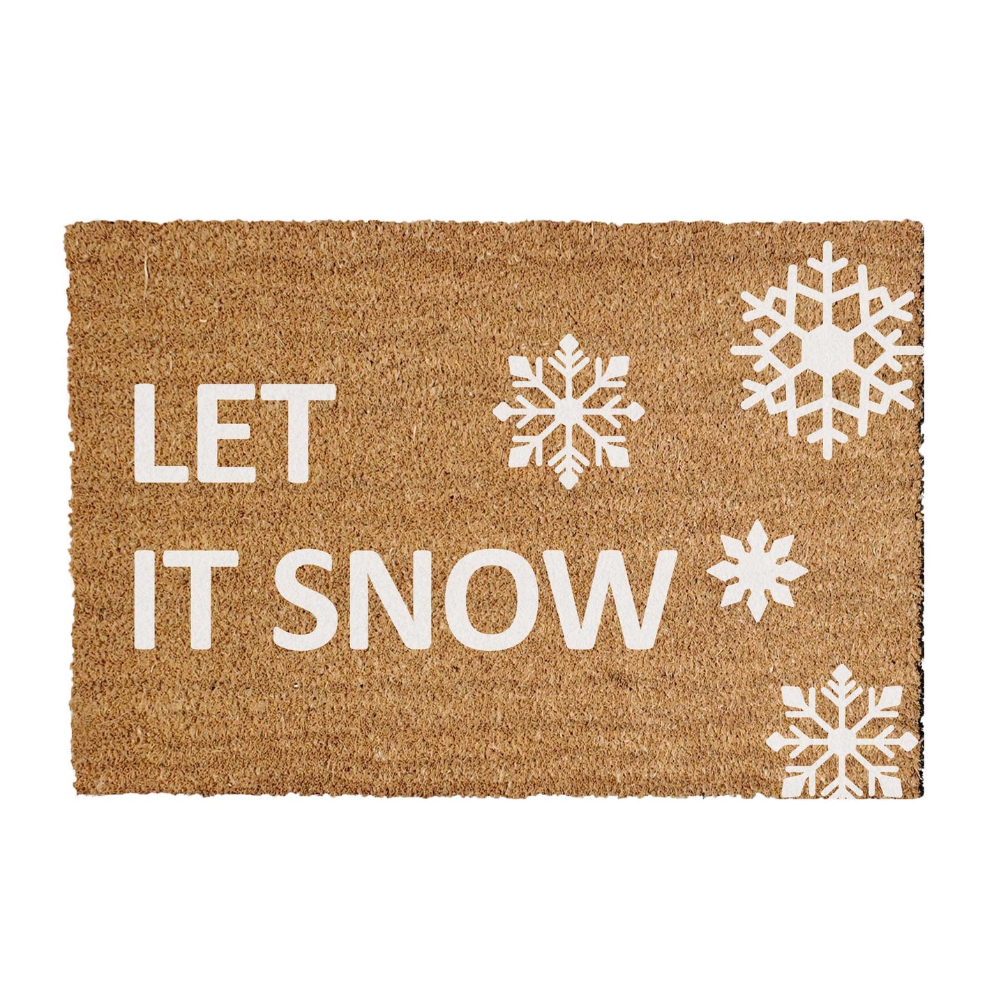 Let is Snow Doormat - Snowflakes