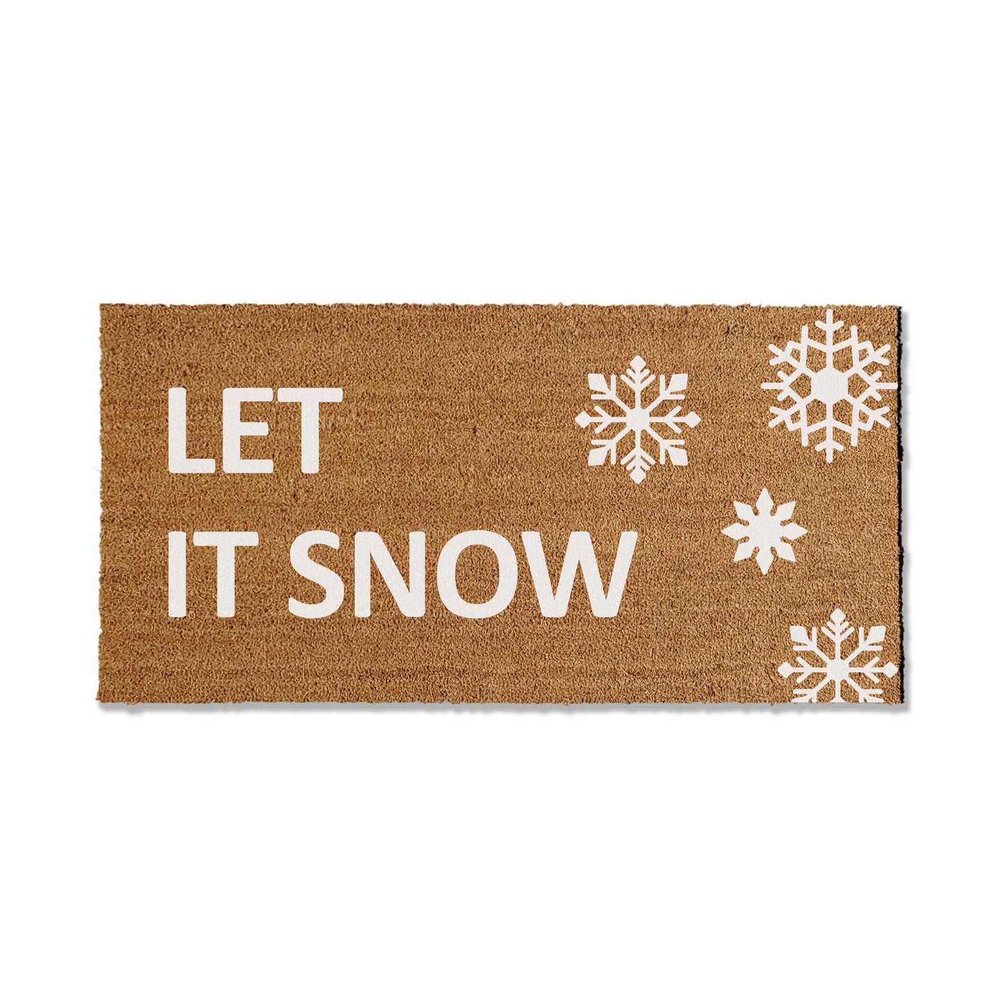 Let is Snow Doormat - Snowflakes