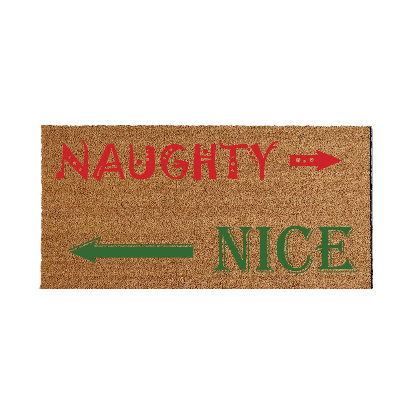 Naughty or Nice Doormat - Funny Christmas Doormat