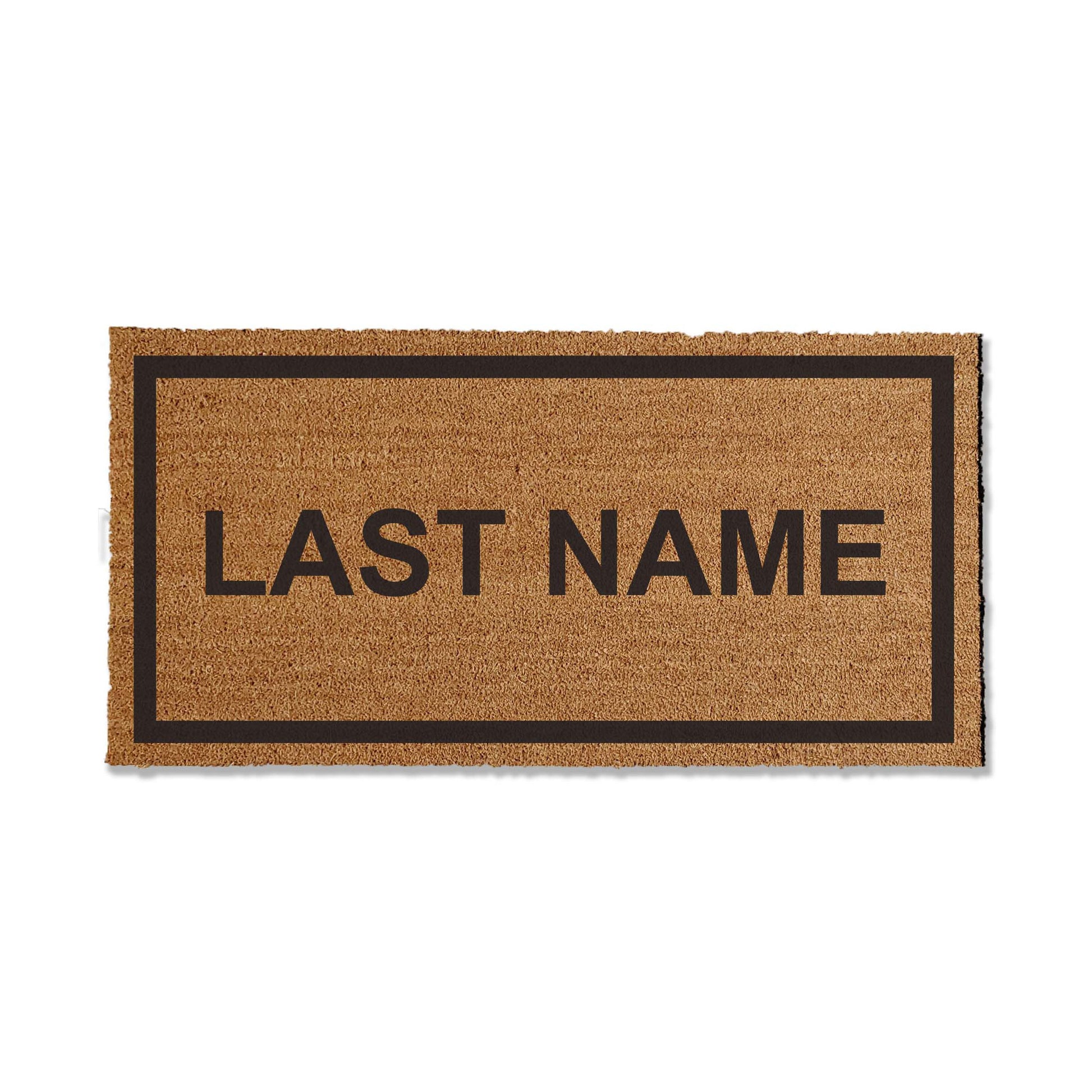 Discover our custom coir doormat, offered in various sizes. Add a personal touch to your entryway by customizing with your last name or a fun saying. These coir doormats excel at trapping dirt, ensuring a cleaner home. Choose the perfect size to complete your entryway with style and functionality.