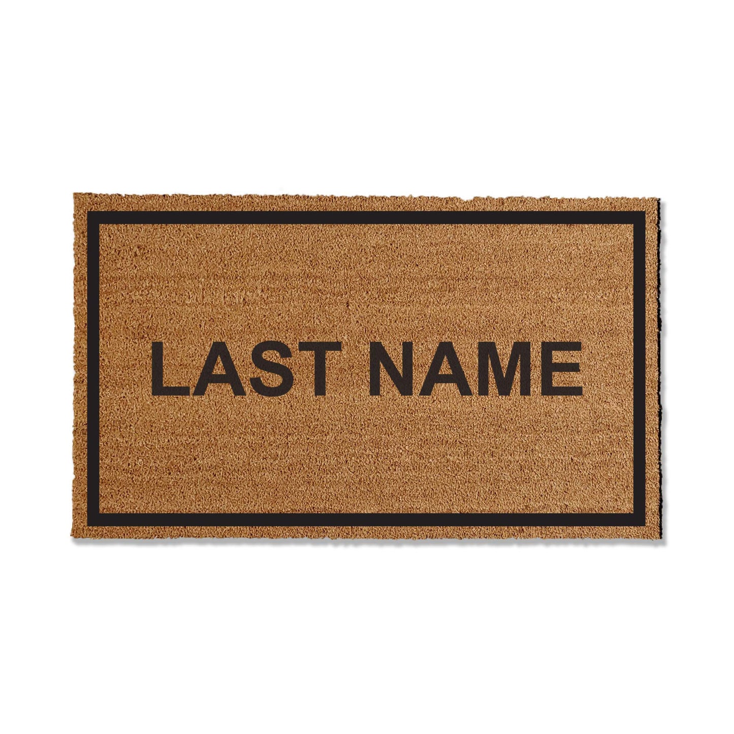 Discover our custom coir doormat, offered in various sizes. Add a personal touch to your entryway by customizing with your last name or a fun saying. These coir doormats excel at trapping dirt, ensuring a cleaner home. Choose the perfect size to complete your entryway with style and functionality.