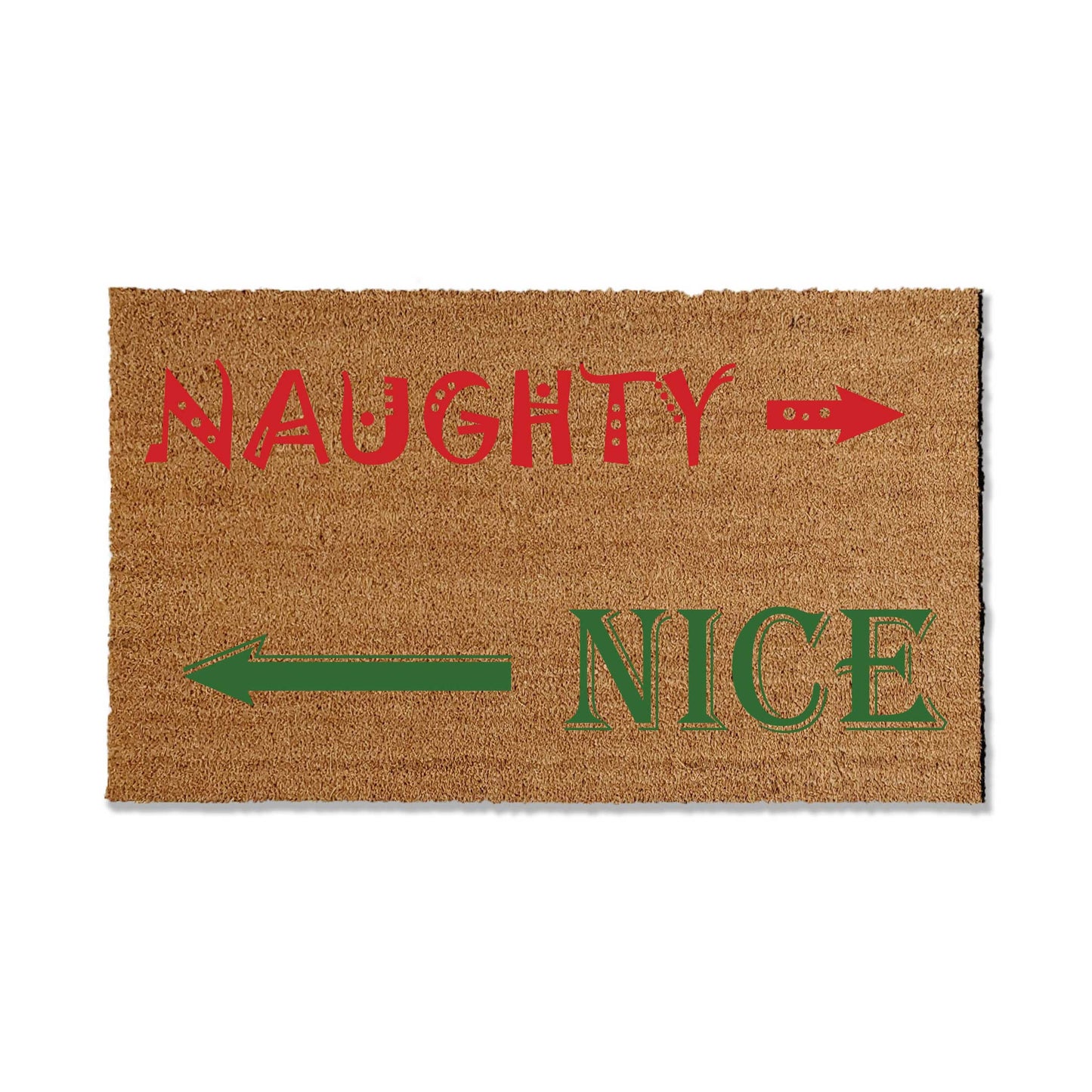 Naughty or Nice Doormat - Funny Christmas Doormat