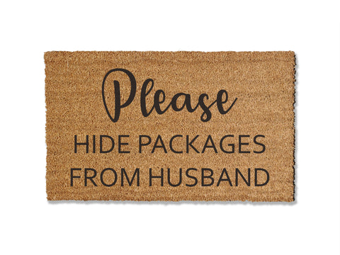 Please Hide Packages From Husband Doormat
