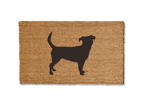 Welcome guests with our coir welcome doormat, featuring a charming Jack Russell Terrier design. Available in multiple sizes, this is the perfect gift for Terrier lovers, adding a touch of canine charm that effortlessly spruces up your entryway.