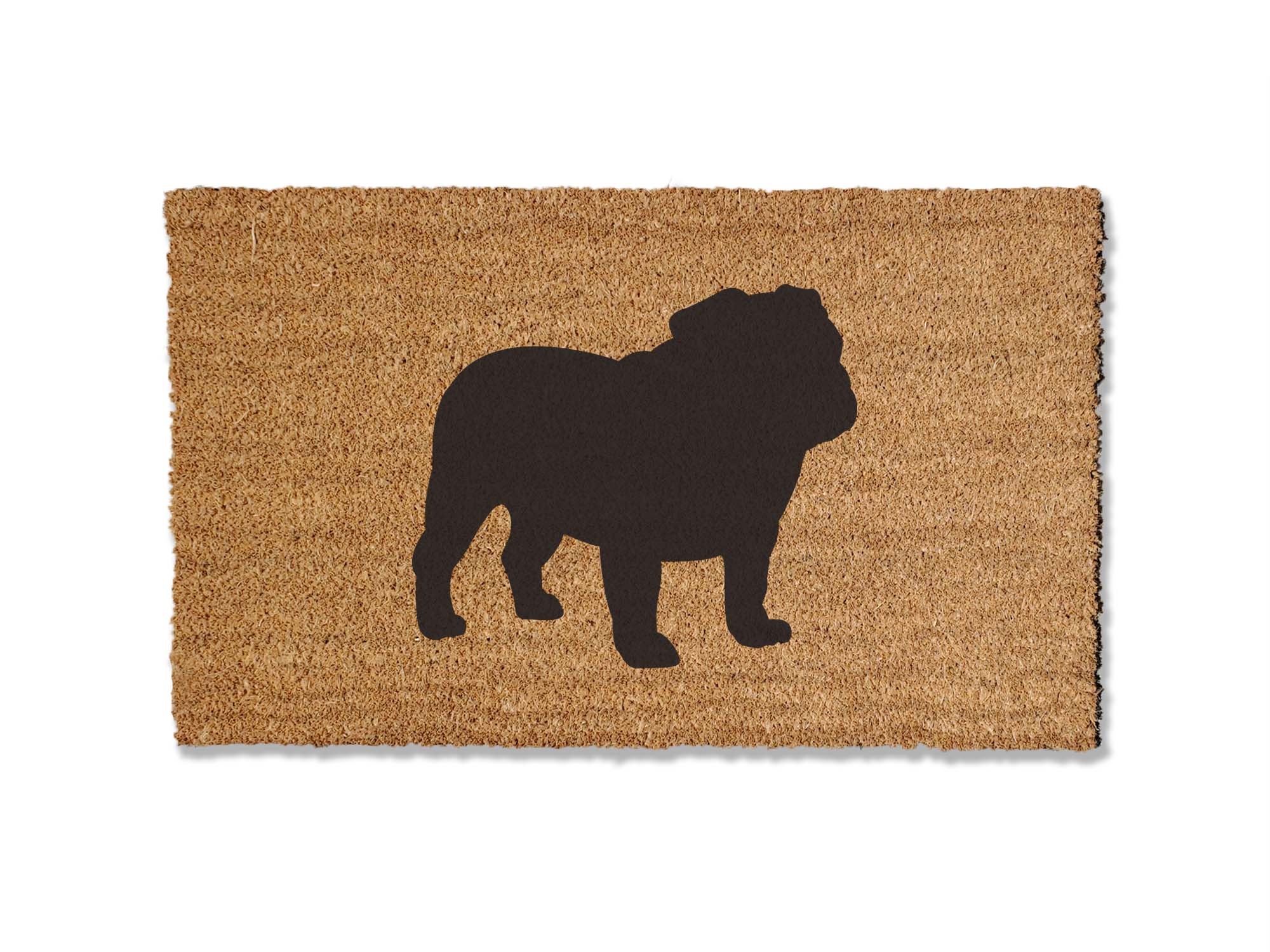English Bulldog Silhouette Doormat