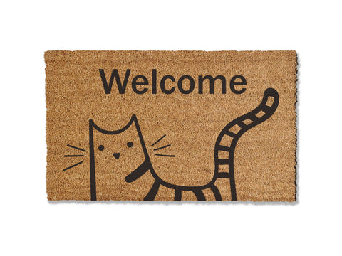 Cat Welcome Doormat, Feline Friend Doormat