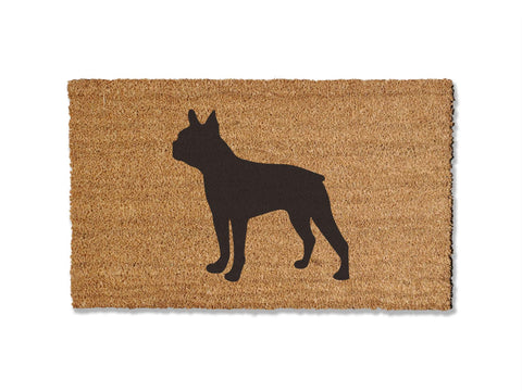 Boston Terrier Silhouette Doormat