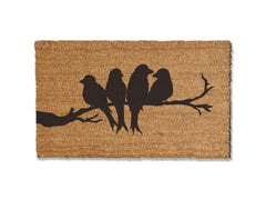 Bird Welcome Doormat with House Numbers