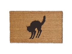 Black Cat Doormat - Perfect for Halloween