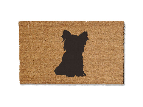 Yorkie Sitting Doormat