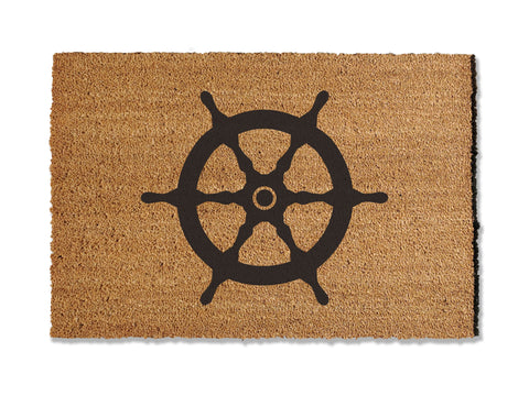 Nautical Sailboat Wheel Doormat