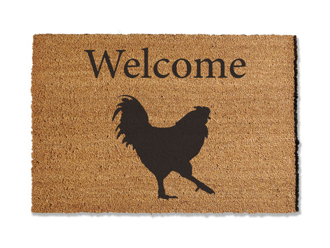 Rooster Doormat - Farmhouse Welcome Mat