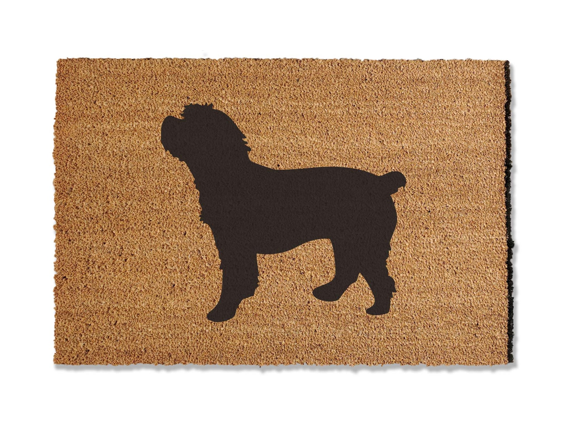 Elevate your entryway with our charming coir welcome doormat featuring an adorable Cockapoo Dog design. Available in multiple sizes, it's the perfect gift for dog lovers, adding a delightful touch to your home's first impression.