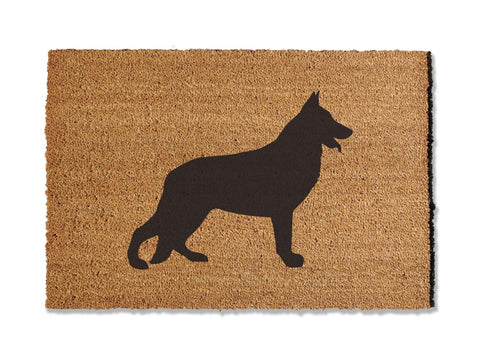 Welcome guests with our coir welcome doormat, featuring a charming German Shepherd design. Available in multiple sizes, this is the perfect gift for German Shepherd lovers, adding a touch of canine charm that effortlessly spruces up your entryway.