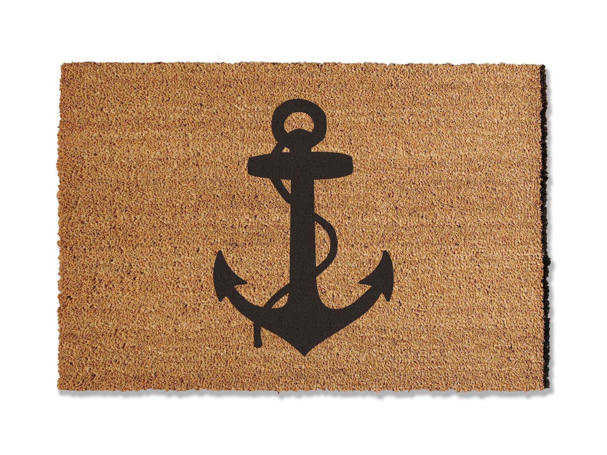 Anchor your entryway with our coir doormat, available in multiple sizes and featuring the nautical charm of an anchor. Perfect for summer decor or a beach house, this mat seamlessly blends style and function. Welcome guests with a touch of maritime elegance while effectively trapping dirt for a clean and inviting entrance.