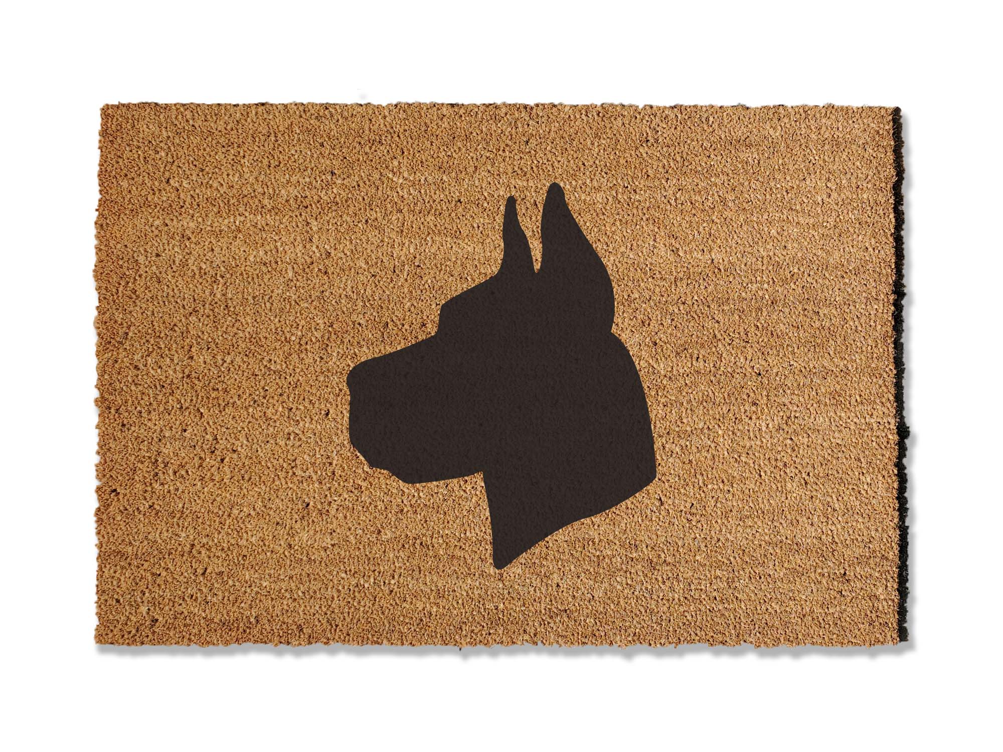 Great Dane Head Silhouette Doormat