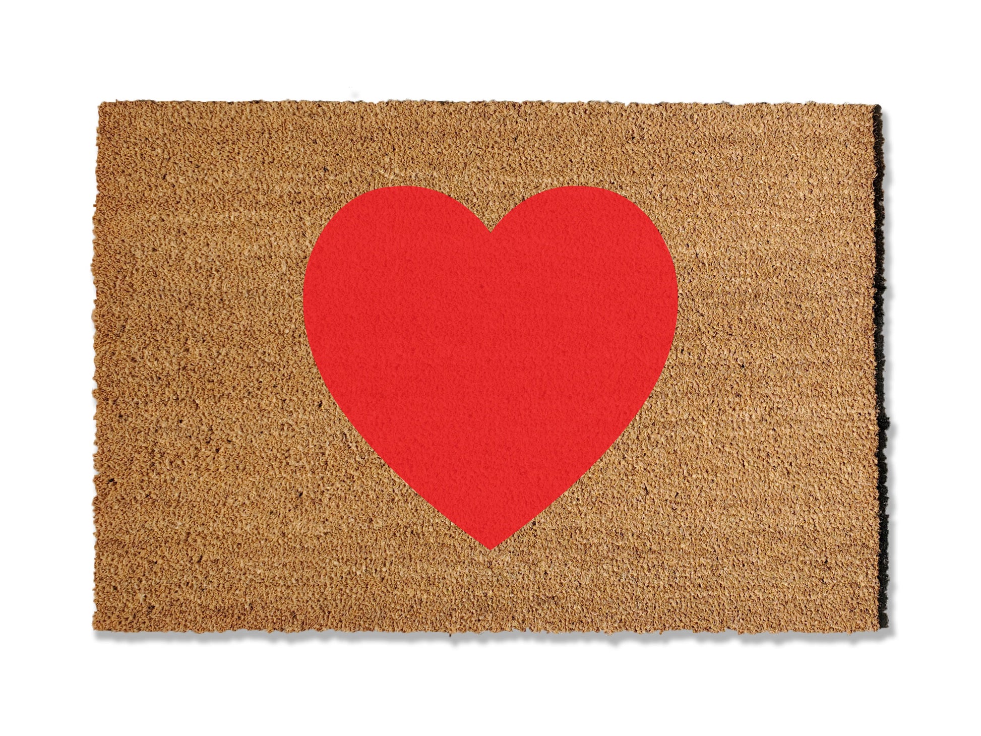 Embrace year-round warmth with our coir doormat featuring a Jumbo heart, available in multiple sizes and colors. Perfect for everyday use and a delightful addition to Valentine's Day, this unique mat is a charming way to spread love and welcome guests with heartwarming style.
