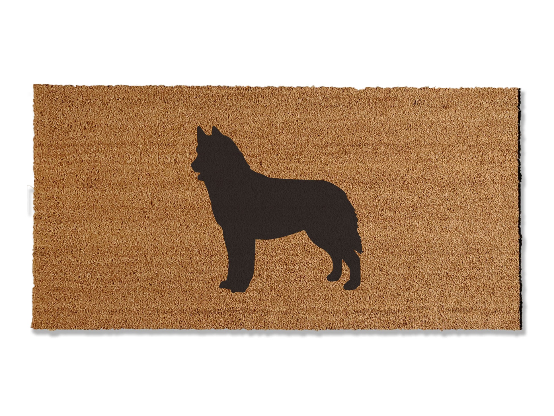 Welcome guests with our coir welcome doormat, featuring a charming Husky Dog design. Available in multiple sizes, this is the perfect gift for Husky lovers, adding a touch of canine charm that effortlessly spruces up your entryway.