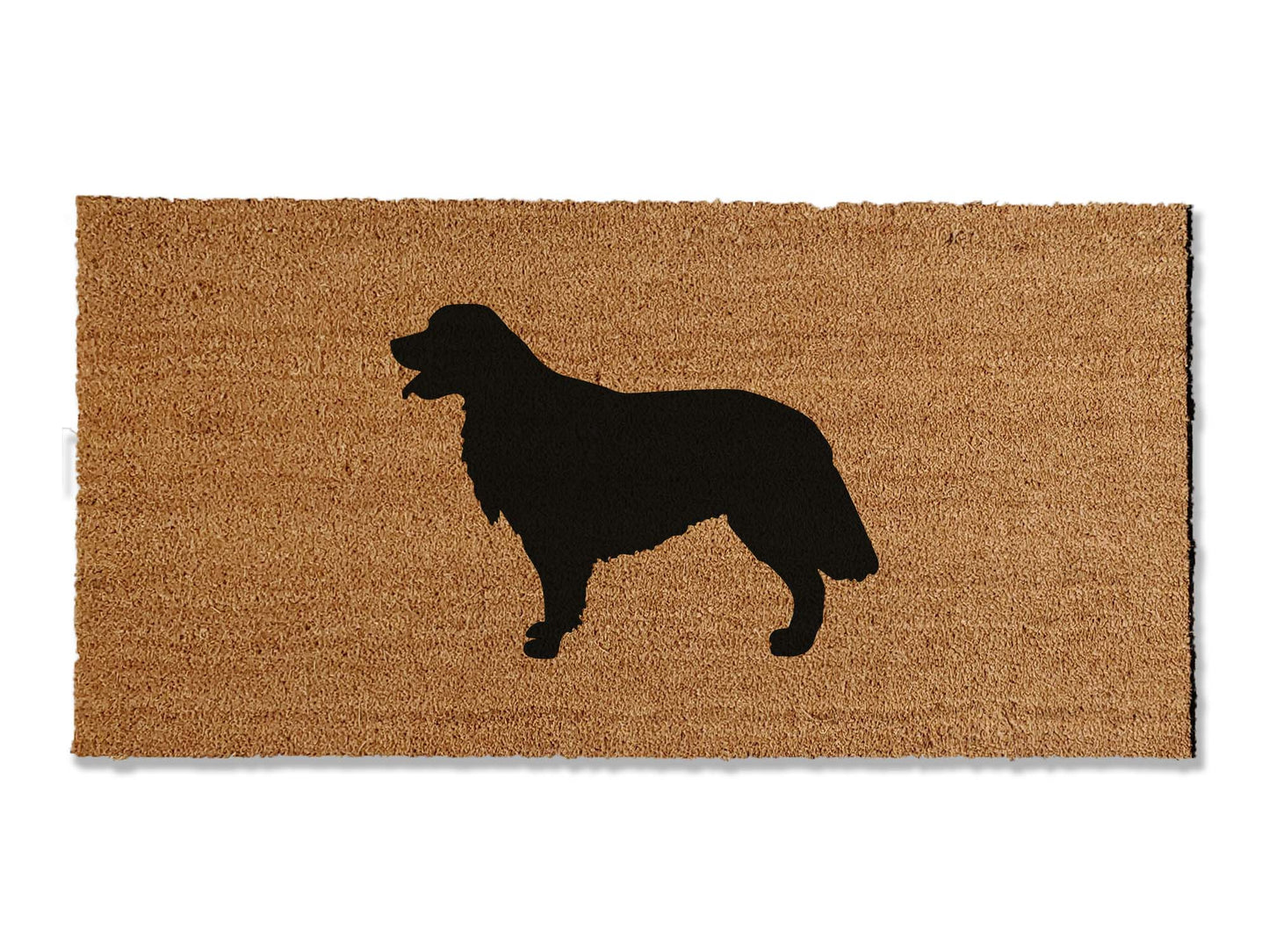 Welcome guests with our coir welcome doormat, featuring a charming Golden Retriever design. Available in multiple sizes, this is the perfect gift for Golden Retriever lovers, adding a touch of canine charm that effortlessly spruces up your entryway.