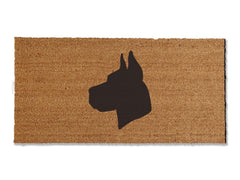 Great Dane Head Silhouette Doormat