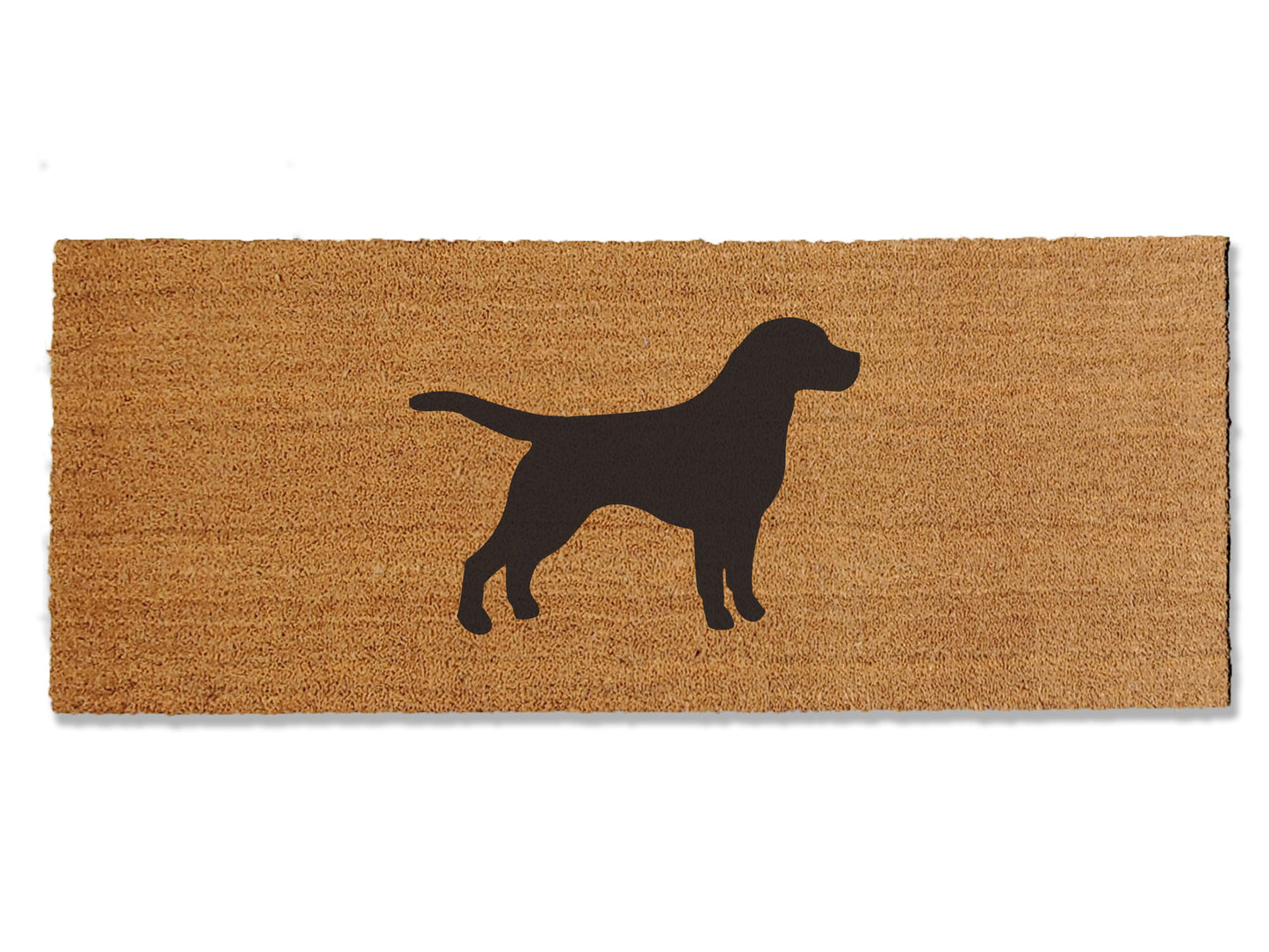 Introduce a touch of personality to your entryway with our coir welcome doormat, available in various sizes and adorned with the endearing image of a Labrador Retriever. The perfect gift for Lab lovers, this charming mat adds a delightful touch, effortlessly sprucing up your home's entrance.