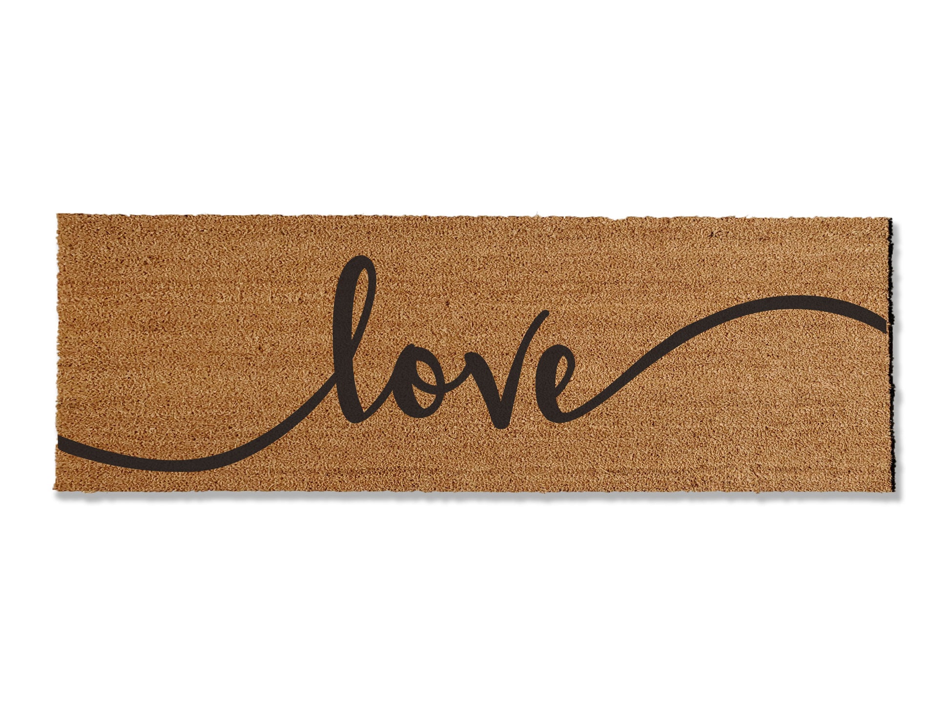Spread love at your doorstep with our coir doormat featuring the word 'Love' sprawled across the entire surface. Available in multiple sizes, this stylish mat not only adds a touch of warmth to your entryway but is also highly effective at trapping dirt. Welcome guests with both love and functionality using this charming coir doormat.