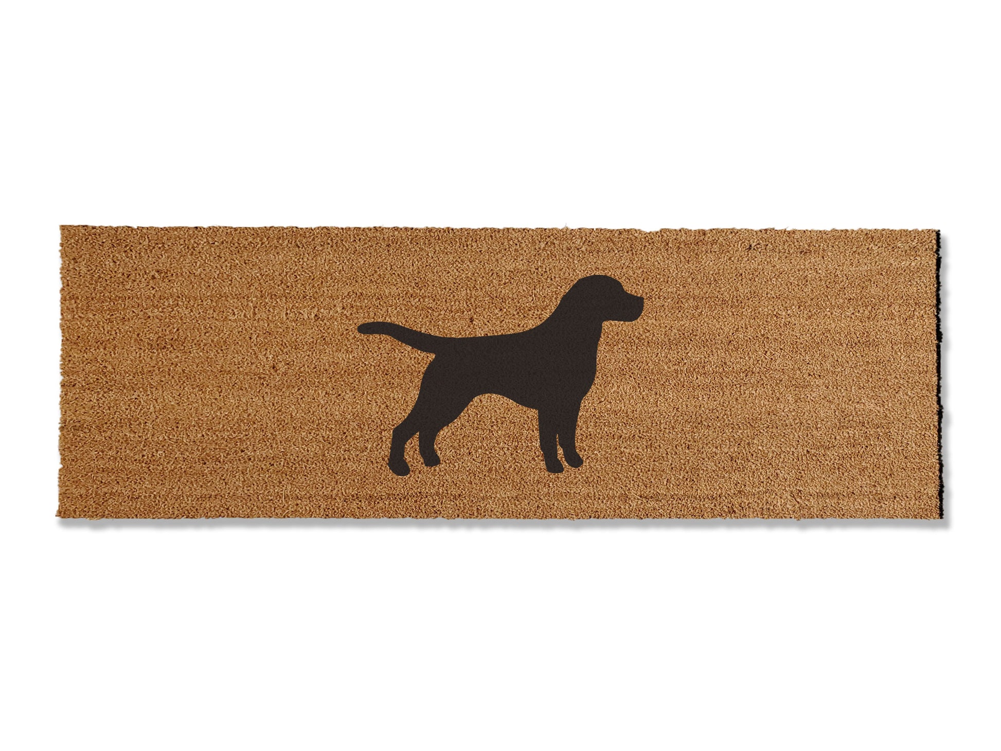 Introduce a touch of personality to your entryway with our coir welcome doormat, available in various sizes and adorned with the endearing image of a Labrador Retriever. The perfect gift for Lab lovers, this charming mat adds a delightful touch, effortlessly sprucing up your home's entrance.