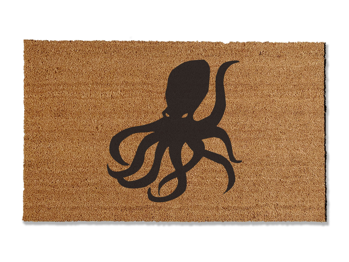 Make a splash with our coir doormat, available in multiple sizes and featuring the captivating image of an octopus. Ideal for creating a unique entryway, this mat not only adds a touch of marine charm but is also highly effective at trapping dirt. Elevate your doorstep with this stylish and functional coir doormat.