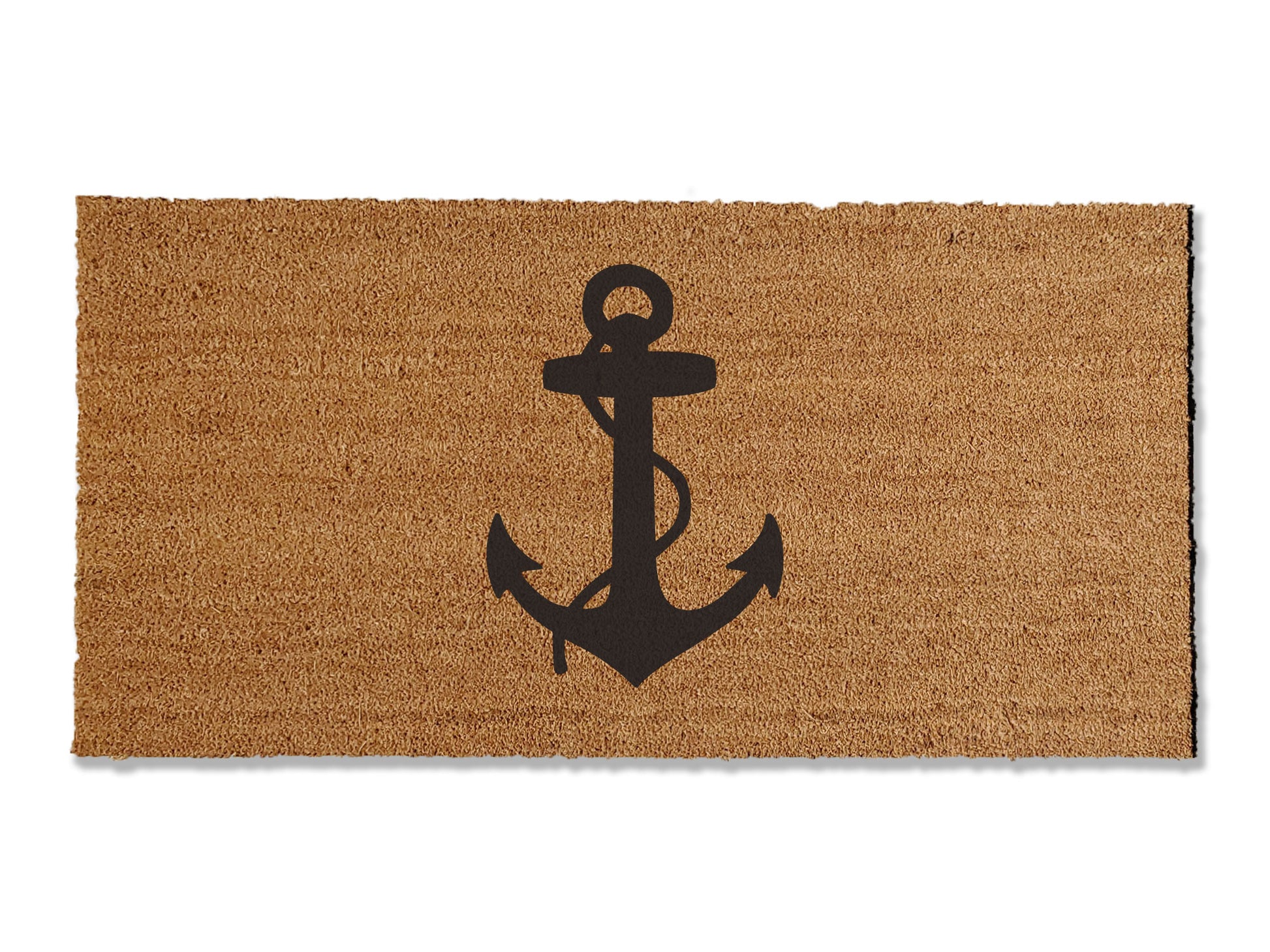 Anchor your entryway with our coir doormat, available in multiple sizes and featuring the nautical charm of an anchor. Perfect for summer decor or a beach house, this mat seamlessly blends style and function. Welcome guests with a touch of maritime elegance while effectively trapping dirt for a clean and inviting entrance.